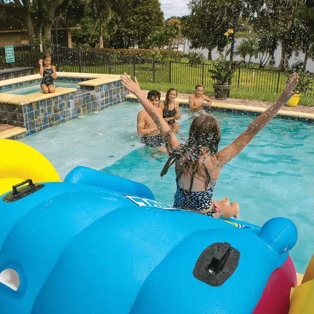 Alt view image 7 of 7 - WOW Watersports Fun Inflatable Water Slide with Sprinklers for In-Ground Pools