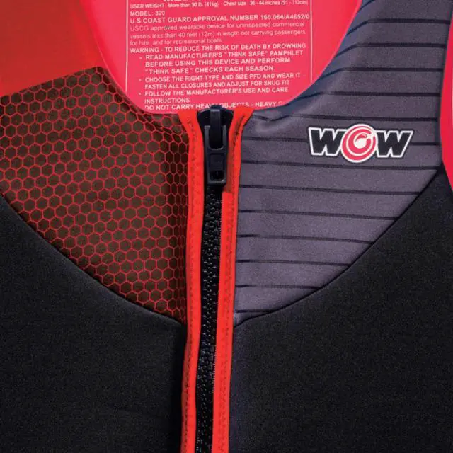 Alt view image 3 of 3 - WOW Watersports  Feel Good Dual Sized Evoprene PFD Personal Floatation Device for Adults