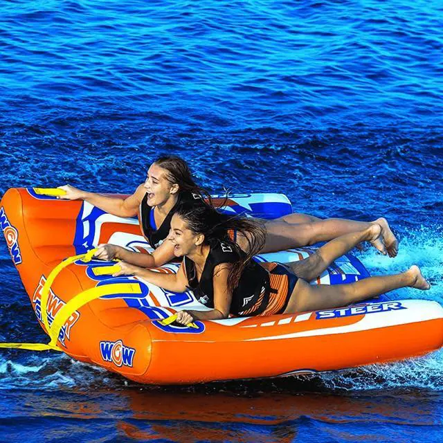 Alt view image 4 of 5 - WOW Watersports Power Steer 2 Person 2P Steerable Deck Tube Towable