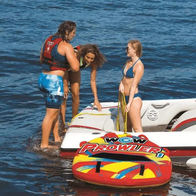 Alt view image 2 of 5 - WOW 22-WTO-3990-X Prowler 1 Person Towable Starter Kit with Pump and Tow Rope