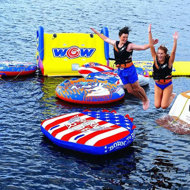 Alt view image 6 of 8 - WOW 22-WTO-3982 Born to Ride 3 Person Towable Tube