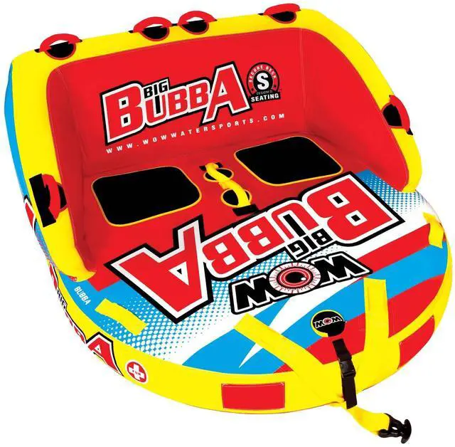 Main image of WOW Watersports Big Bubba Hi Vis 2 Person Towable Water Tube For Pool and Lake