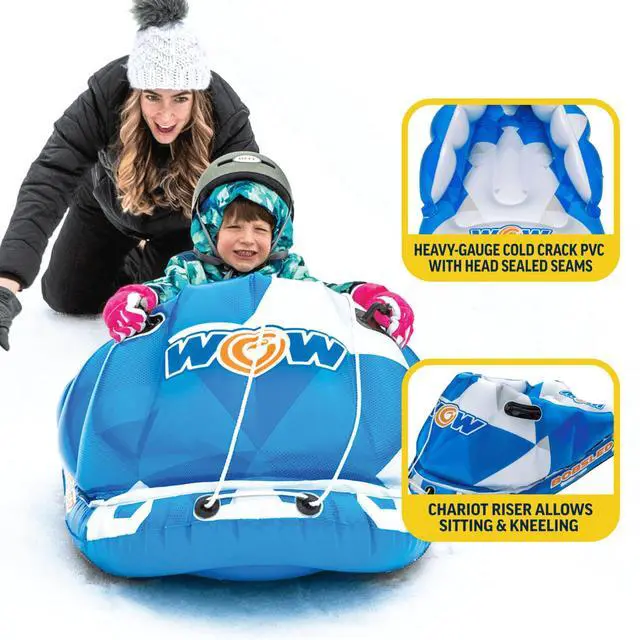 Alt view image 7 of 7 - WOW Watersports Snow Tube Bobsled for Kids and Adults