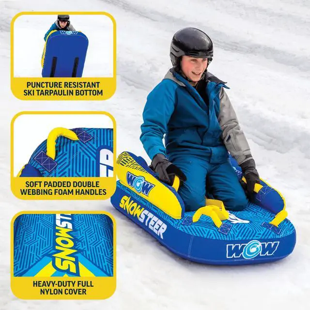 Alt view image 6 of 7 - WOW Watersports SnowSteer Snow Sled