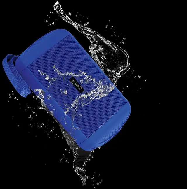 Alt view image 5 of 5 - Supersonic IPX6 Water-Resistant Portable BT Speaker with True Wireless Technology Blue