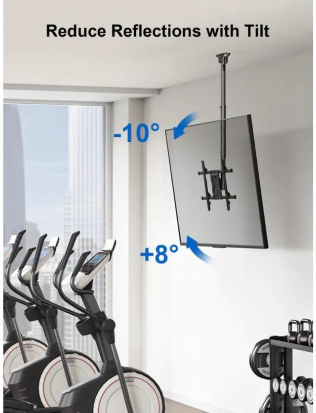 Alt view image 3 of 7 - ErgoAV Ceiling Mount for TVs 43" to 75"