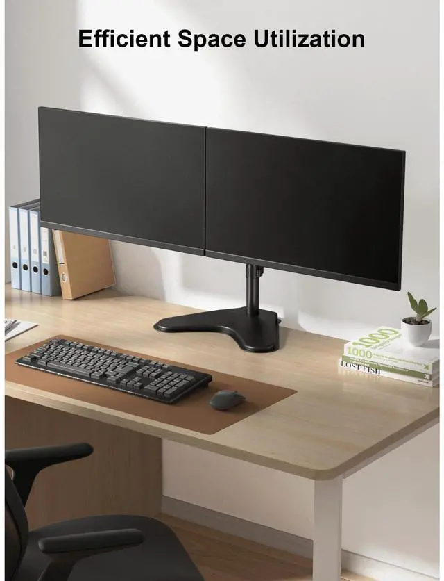Alt view image 3 of 7 - ErgoAV Motion Desk Stand for Dual Monitors 13" to 32"