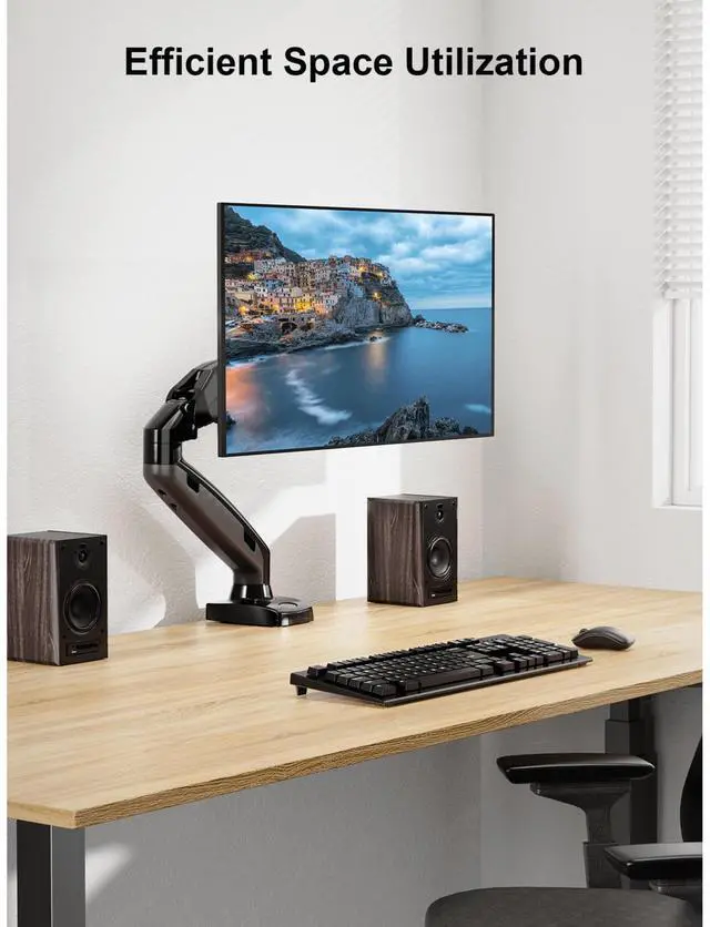 Alt view image 4 of 7 - ErgoAV Gas Spring Desk Mount for Single Monitors 13" to 27"