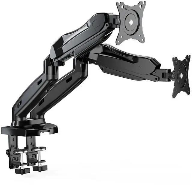 Main image of ErgoAV Gas Spring Desk Mount for Dual Monitors 13" to 27"