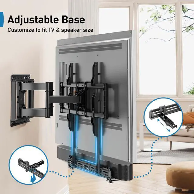 Alt view image 4 of 7 - ErgoAV Universal Soundbar Mount Supports up to 13.2lbs