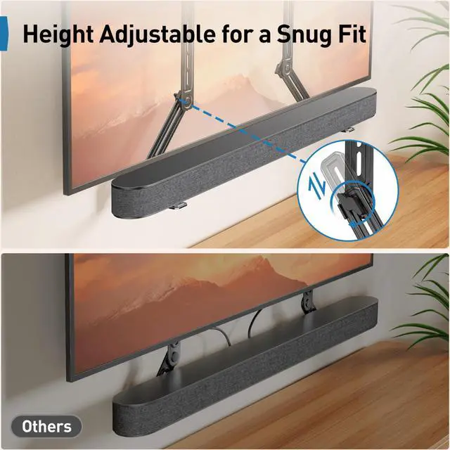 Alt view image 7 of 7 - ErgoAV Universal Soundbar Mount Supports up to 15lbs