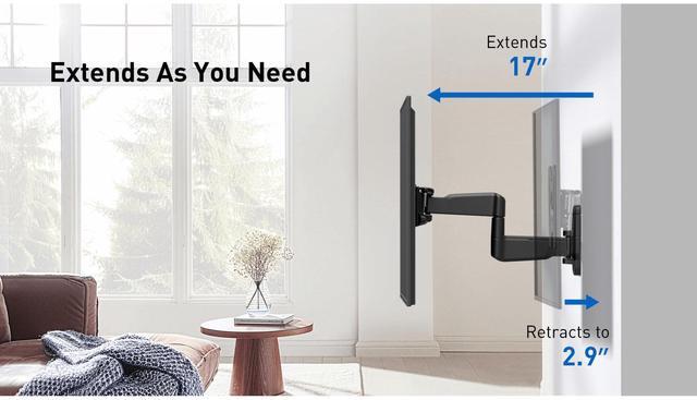 Alt view image 3 of 7 - ErgoAV Small Motion TV Mount for 19" to 43" TVs