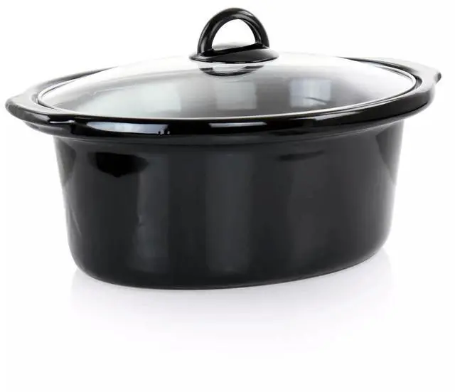 Alt view image 3 of 5 - Better Chef 6-Quart Oval Stainless Steel Slow Cooker with Removable Stoneware Crock