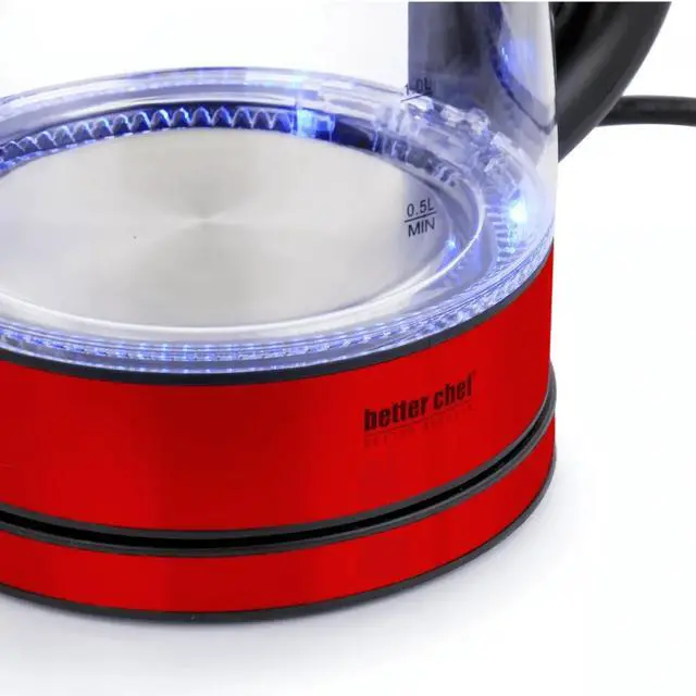 Alt view image 4 of 5 - Better Chef 1.7 Liter 360 Degree Glass Cordless Electric Kettle