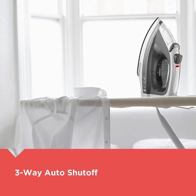Alt view image 5 of 7 - Black & Decker Light N Easy Auto-Shutoff Iron with Stainless Soleplate
