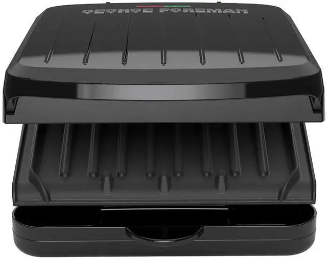 Alt view image 2 of 7 - George Foreman 2-Serving Classic Plate Electric Indoor Grill and Panini Press