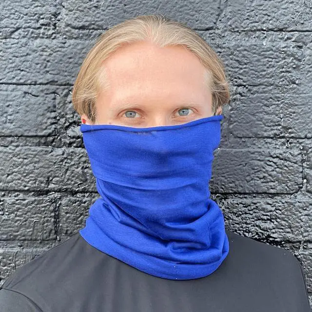 Alt view image 4 of 4 - JupiterGear Hemless Neck Gaiter Face Mask for Fishing and Outdoor Activities Blue