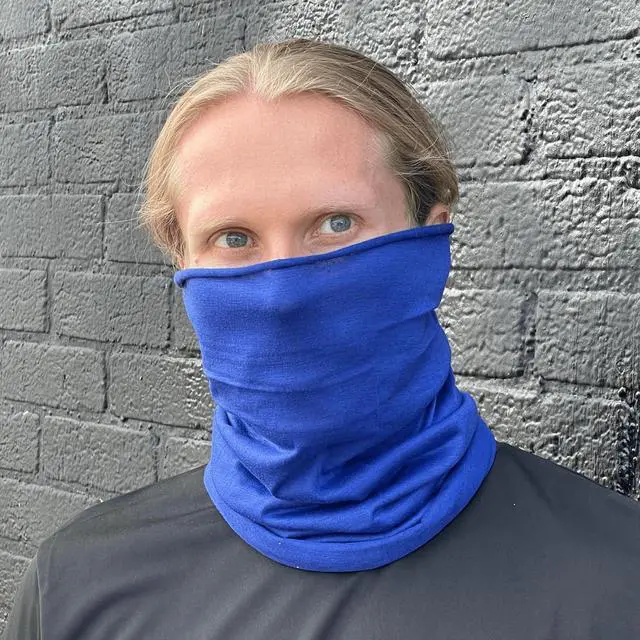 Alt view image 2 of 4 - JupiterGear Hemless Neck Gaiter Face Mask for Fishing and Outdoor Activities Blue