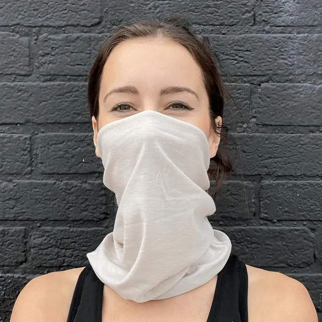 Alt view image 2 of 3 - JupiterGear Hemless Neck Gaiter Face Mask for Fishing and Outdoor Activities Gray