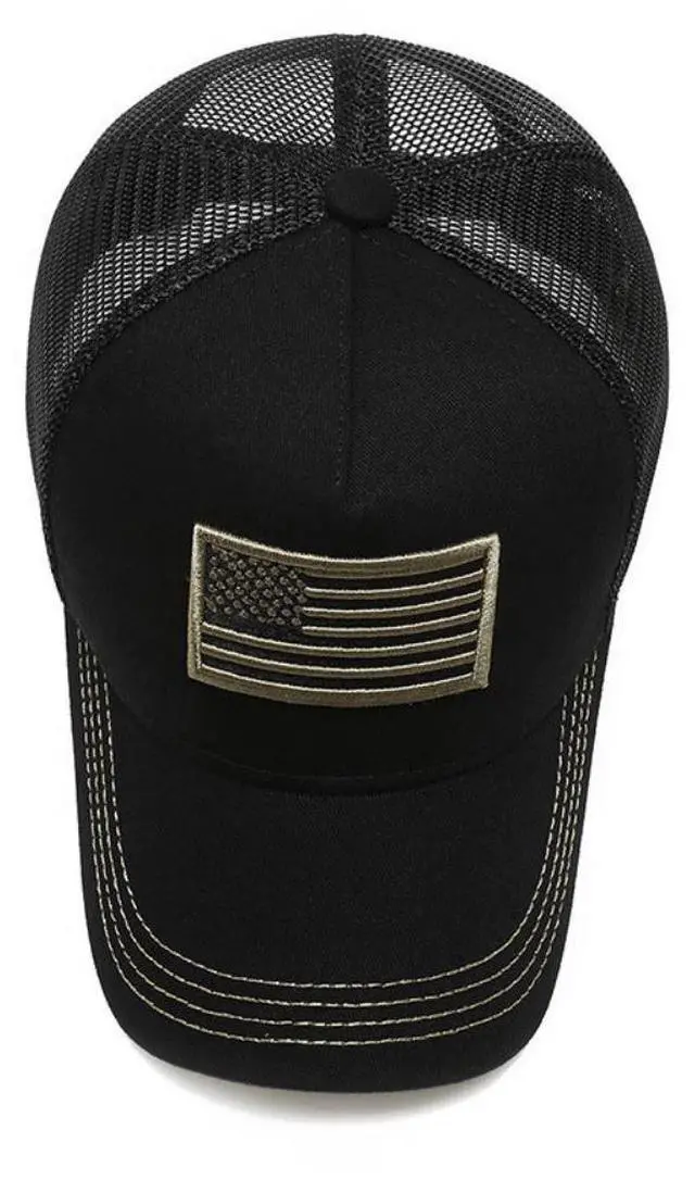 Alt view image 3 of 7 - JupiterGear American Flag Trucker Hat with Adjustable Strap