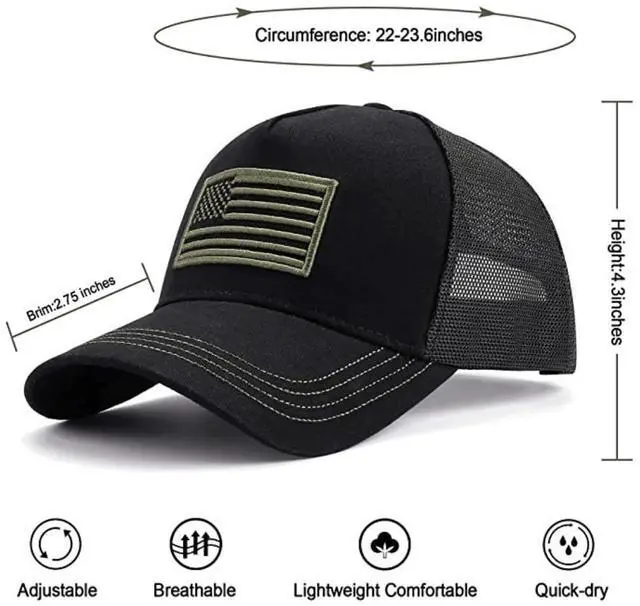 Alt view image 5 of 7 - JupiterGear American Flag Trucker Hat with Adjustable Strap