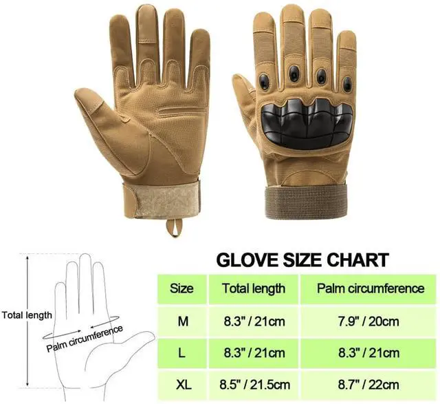Alt view image 6 of 7 - JupiterGear Airsoft Gloves for Outdoor Sports, Paintball, and Motorcycling with Touchscreen Fingertip Capability Medium Tan