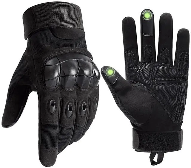 Alt view image 2 of 7 - JupiterGear Airsoft Gloves for Outdoor Sports, Paintball, and Motorcycling with Touchscreen Fingertip Capability X-Large Black