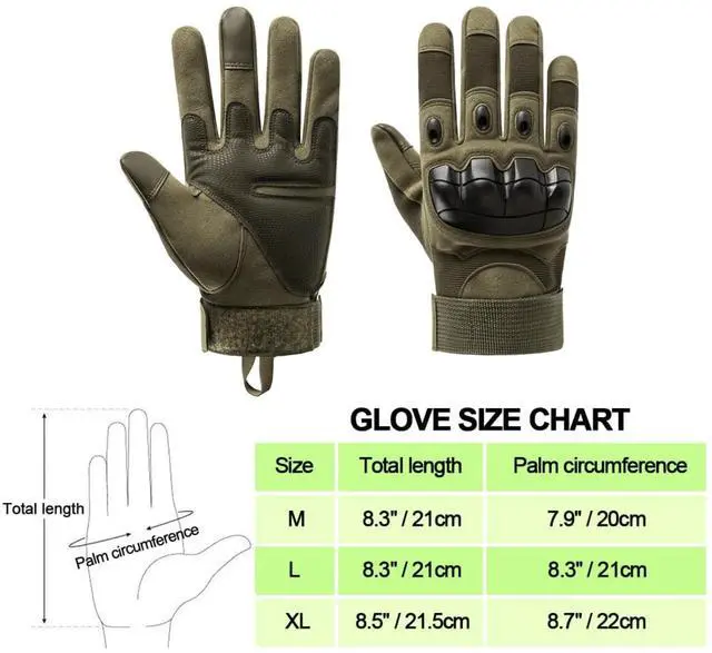 Alt view image 5 of 7 - JupiterGear Airsoft Gloves for Outdoor Sports, Paintball, and Motorcycling with Touchscreen Fingertip Capability X-Large Green