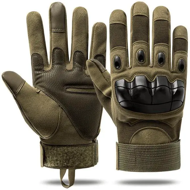 Main image of JupiterGear Airsoft Gloves for Outdoor Sports, Paintball, and Motorcycling with Touchscreen Fingertip Capability X-Large Green
