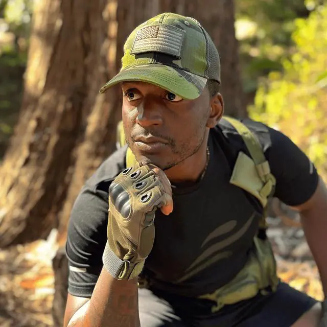 Alt view image 4 of 7 - JupiterGear Fingerless Airsoft Gloves for Outdoor Sports, Paintball, and Motorcycling Medium Green