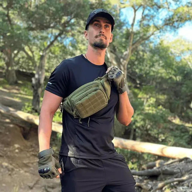 Alt view image 5 of 7 - JupiterGear Fingerless Airsoft Gloves for Outdoor Sports, Paintball, and Motorcycling Medium Green