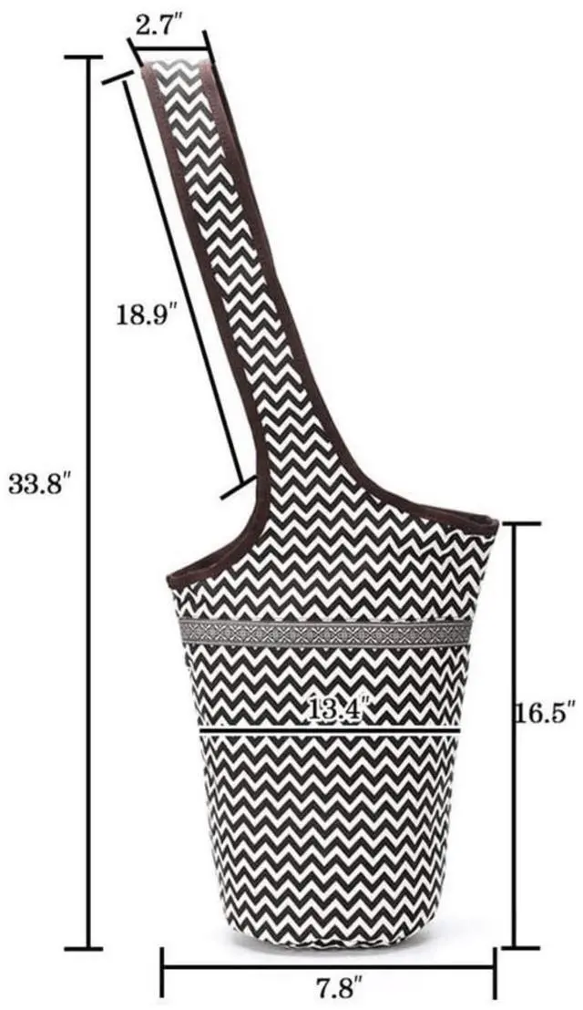 Alt view image 4 of 7 - JupiterGear Yoga Mat Carrying Tote Bag with Large Size Pockets Black/White