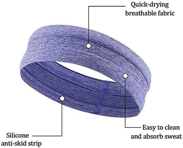 Alt view image 2 of 3 - JupiterGear Sport and Fitness Sweat Wicking Fitness Headband  for Yoga, Running and Exercise