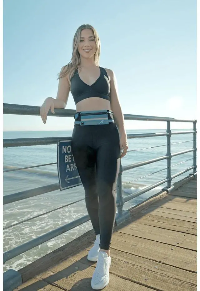 Alt view image 3 of 5 - JupiterGear Sports Running Belt and Travel Fanny Pack for Jogging, Cycling and Outdoors with Water Resistant Pockets Dark Blue