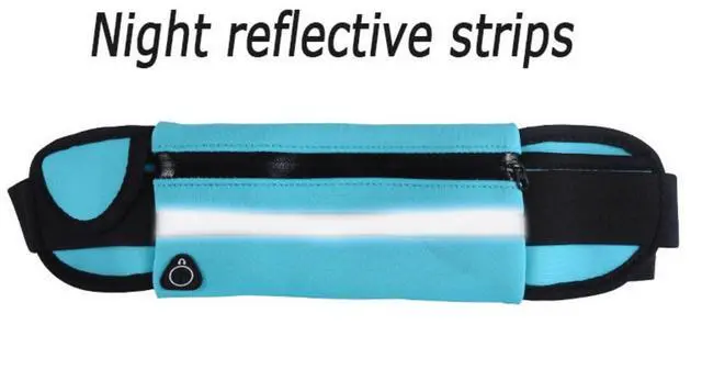 Alt view image 4 of 7 - JupiterGear Sports Running Belt and Travel Fanny Pack for Jogging, Cycling and Outdoors with Water Resistant Pockets Sky Blue