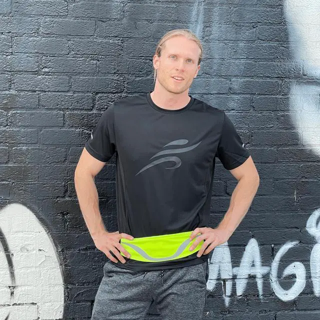 Alt view image 4 of 7 - JupiterGear Water-Resistant Sport Waist Pack Running Belt with Reflective Strip Yellow