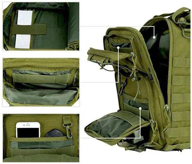 Alt view image 3 of 6 - JupiterGear Sling Backpack 15L Shoulder Bag Molle Outdoor Daypack Backpack with Adjustable Strap