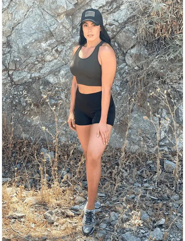 Alt view image 5 of 6 - JupiterGear Racerback Lightweight Training Crop Tank Top S-M Dark Green