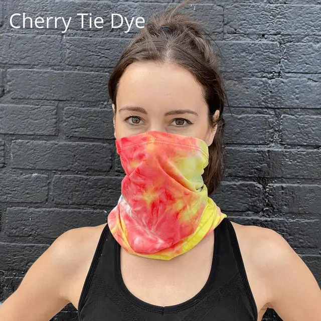 Alt view image 2 of 3 - JupiterGear Neck Gaiter Face Mask for Fishing and Other Outdoor Activities Cherry Tie Dye