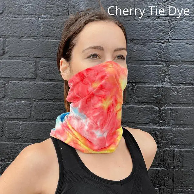 Alt view image 3 of 3 - JupiterGear Neck Gaiter Face Mask for Fishing and Other Outdoor Activities Cherry Tie Dye