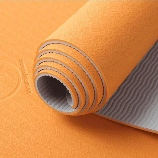 Alt view image 2 of 4 - Maji Sports 2-Tone TPE Premium Yoga Mat Orange