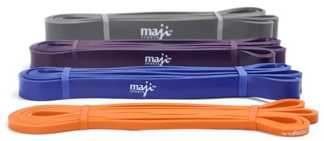 Alt view image 2 of 4 - Maji Sports Pack Of Four Full Body Workout Super Bands