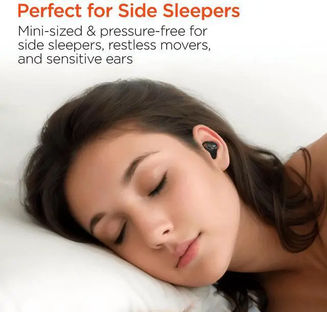 Alt view image 5 of 7 - HyperGear SleepEEZ Mini Noise-Blocking True Wireless Earbuds for Sleeping