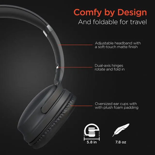 Alt view image 6 of 7 - HyperGear Flip 2-in-1 Headphones Plus Speaker