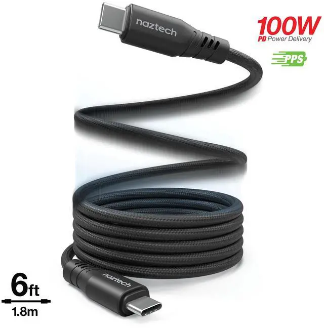 Alt view image 2 of 7 - Naztech REcoil USB-C to USB-C Magnetic Cable 6ft