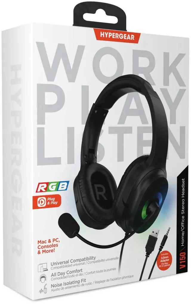 Alt view image 6 of 7 - HyperGear V150 Home/Office Stereo Headset