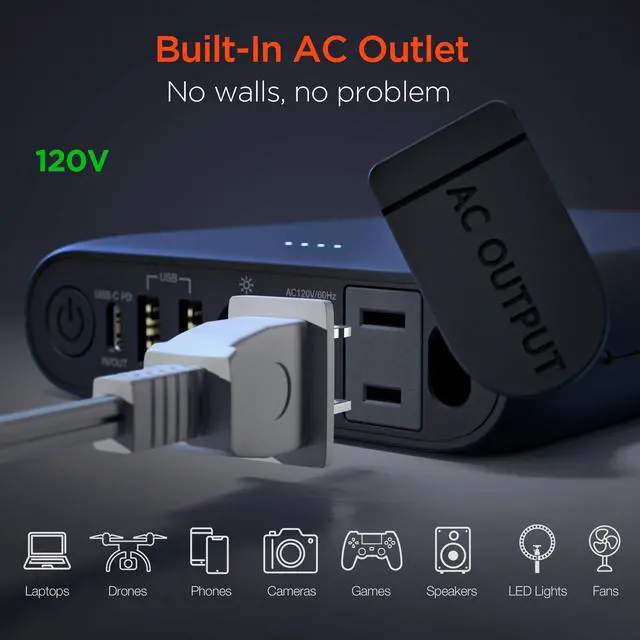 Alt view image 4 of 7 - HyperGear Power Brick 24000mAh AC Cell Phone and Laptop Power Bank