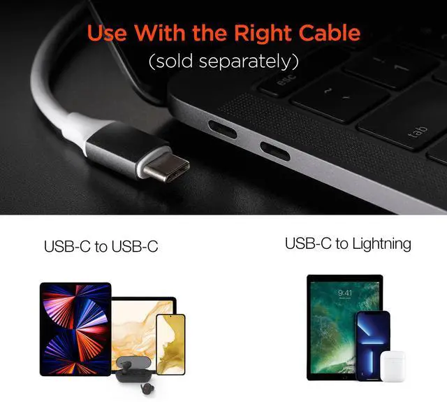 Alt view image 6 of 7 - HyperGear PD45W USB-C Wall Charger White