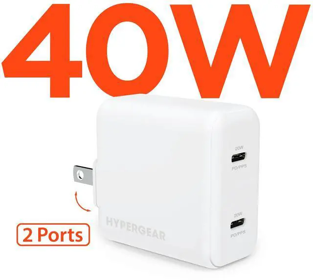 Main image of HyperGear PD40W Dual USB-C Wall Charger