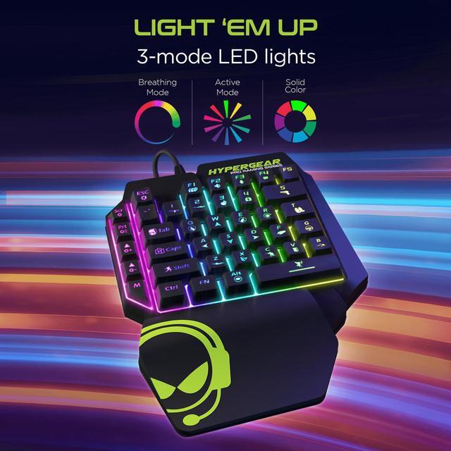 Alt view image 5 of 7 - HyperGear KeyVictory One-Handed Gaming Keypad